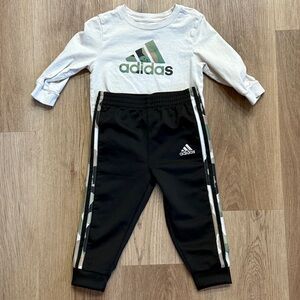 Adidas Toddler Longsleeve and Joggers Matching Set Camo 12 months